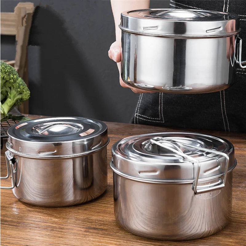 Thicken Stainless Steel Round Lunch Box