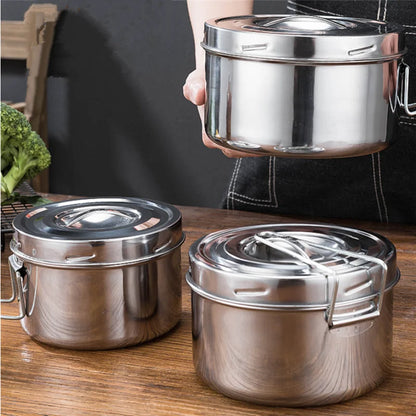 Thicken Stainless Steel Round Lunch Box