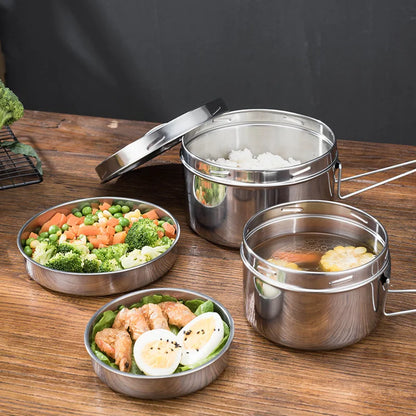 Thicken Stainless Steel Round Lunch Box