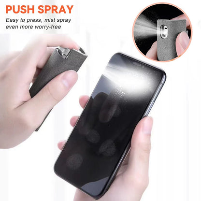 2 in 1 Screen Cleaner Spray + Cloth Combo for  Touchscreen Care