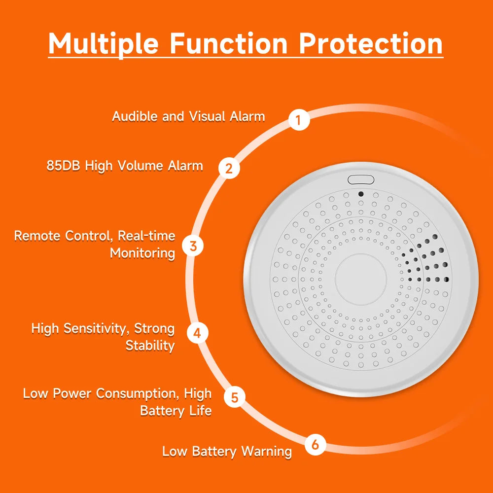 2-in-1 WiFi Smart CO & Smoke Detector Alarm – Home Safety Protection