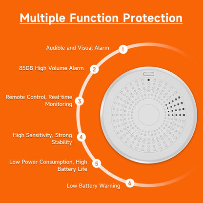 2-in-1 WiFi Smart CO & Smoke Detector Alarm – Home Safety Protection