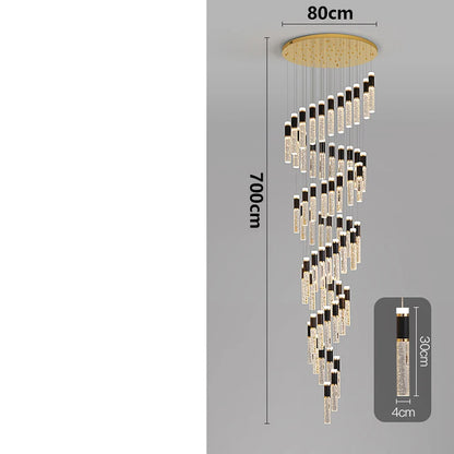 Modern home decoration crystal chandelier, stair Pendant lamp, living room Pendant lights, interior lighting