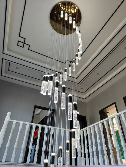 Modern home decoration crystal chandelier, stair Pendant lamp, living room Pendant lights, interior lighting