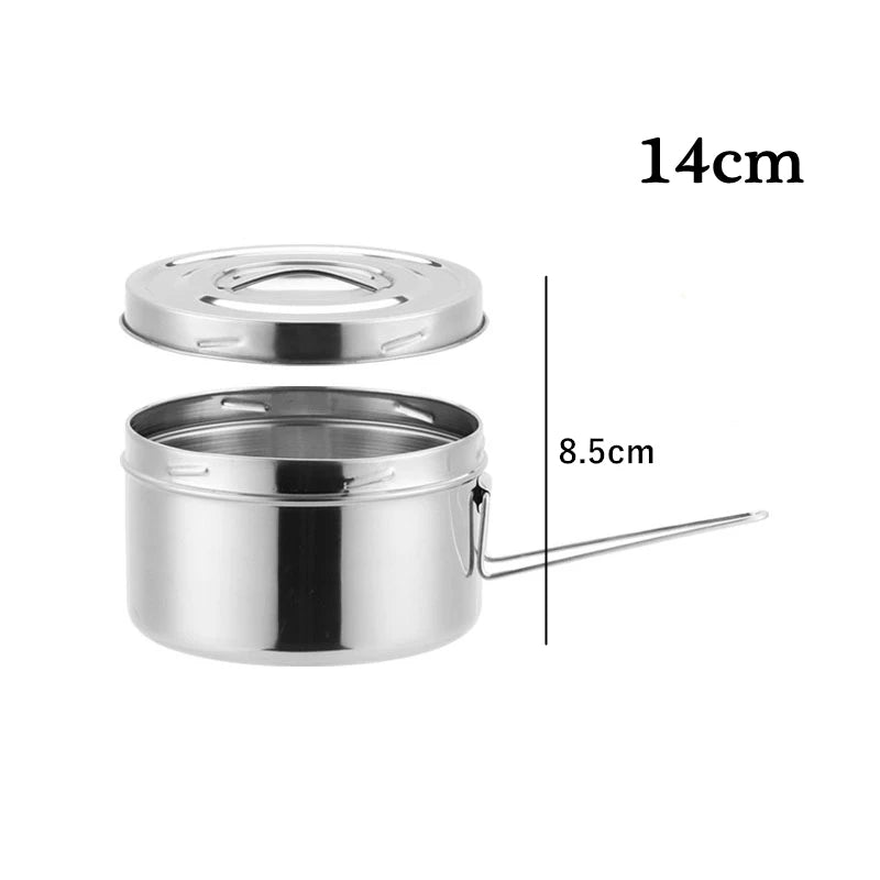 Thicken Stainless Steel Round Lunch Box
