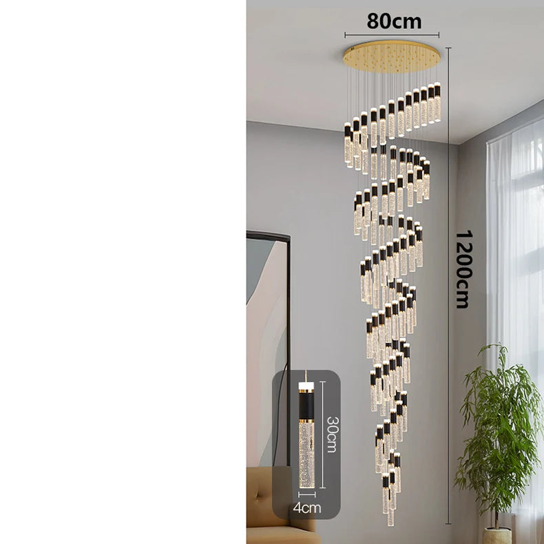 Modern home decoration crystal chandelier, stair Pendant lamp, living room Pendant lights, interior lighting