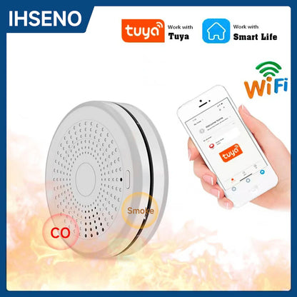 2-in-1 WiFi Smart CO & Smoke Detector Alarm – Home Safety Protection