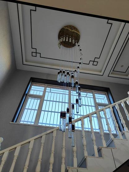 Modern home decoration crystal chandelier, stair Pendant lamp, living room Pendant lights, interior lighting