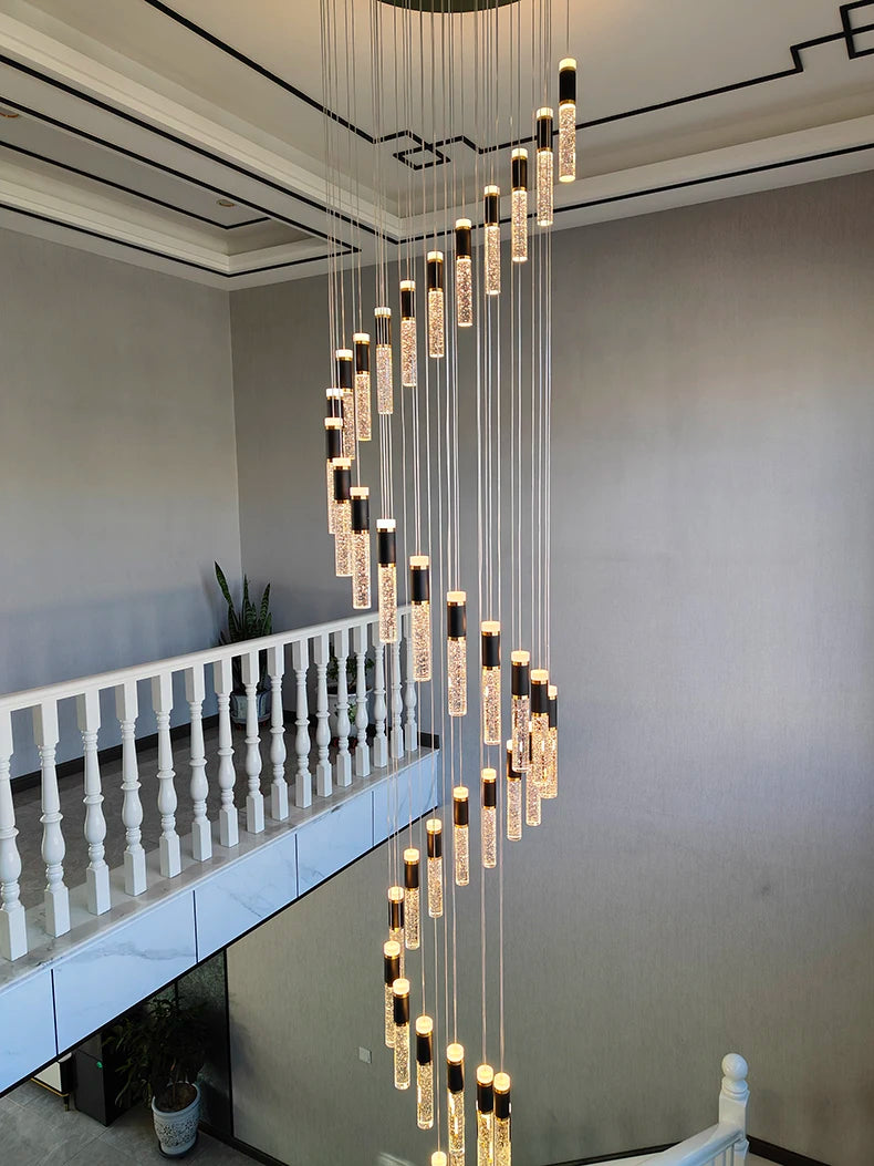 Modern home decoration crystal chandelier, stair Pendant lamp, living room Pendant lights, interior lighting