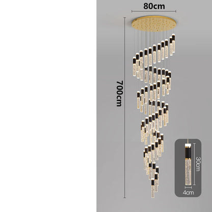 Modern home decoration crystal chandelier, stair Pendant lamp, living room Pendant lights, interior lighting