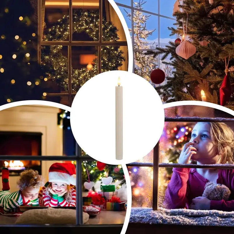 Flameless LED Taper Candles – Set of 6 with Remote Control & Timer