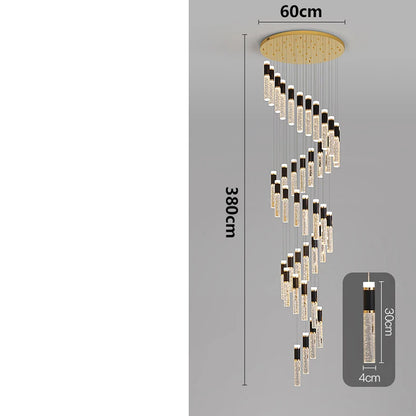 Modern home decoration crystal chandelier, stair Pendant lamp, living room Pendant lights, interior lighting