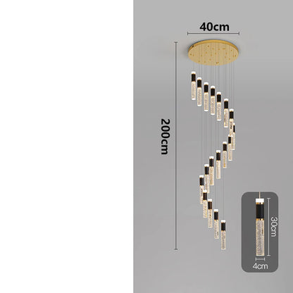 Modern home decoration crystal chandelier, stair Pendant lamp, living room Pendant lights, interior lighting