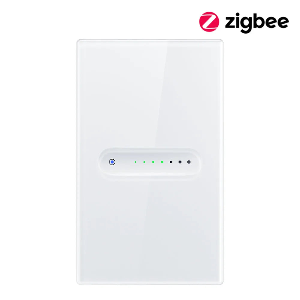 WiFi/Zigbee Smart Dimmer Switch – Touch Glass Panel, APP &amp; Voice Control (1/2 Gang)