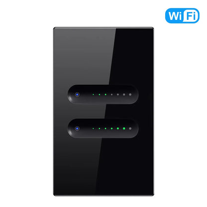 WiFi/Zigbee Smart Dimmer Switch – Touch Glass Panel, APP &amp; Voice Control (1/2 Gang)