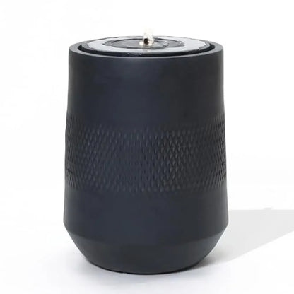 Round Solar-Powered Outdoor Fountain with Lights – 23” Modern Resin Water Feature