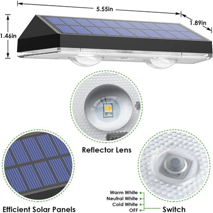 Solar Fence Lights – 3 Lighting Modes, IP65 Waterproof (8-Pack)