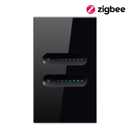 WiFi/Zigbee Smart Dimmer Switch – Touch Glass Panel, APP &amp; Voice Control (1/2 Gang)