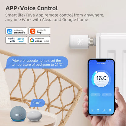 WiFi TRV Smart Radiator Valve – Programmable Thermostat