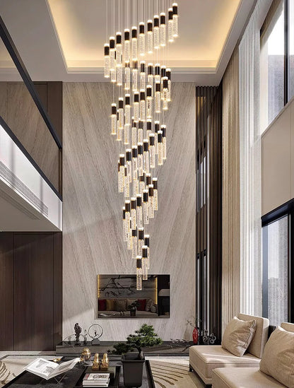 Modern home decoration crystal chandelier, stair Pendant lamp, living room Pendant lights, interior lighting