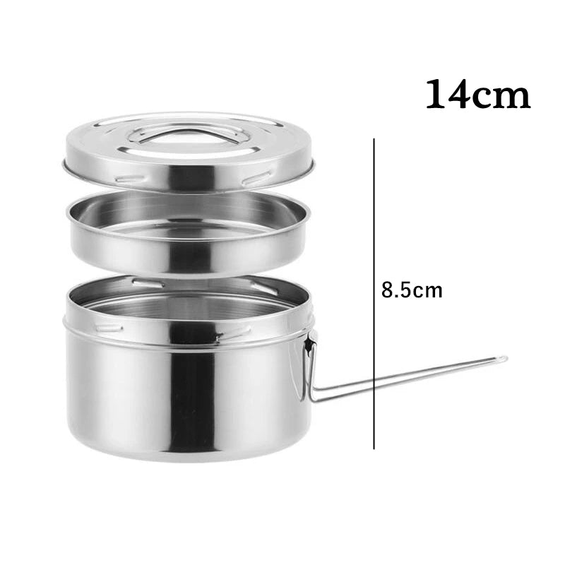 Thicken Stainless Steel Round Lunch Box