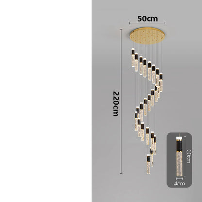 Modern home decoration crystal chandelier, stair Pendant lamp, living room Pendant lights, interior lighting