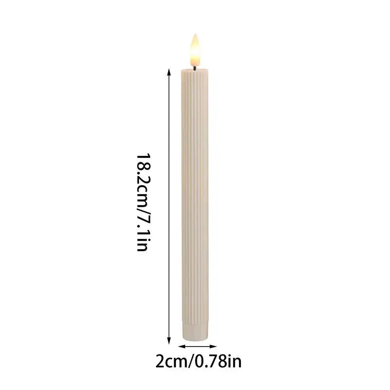 Flameless LED Taper Candles – Set of 6 with Remote Control & Timer