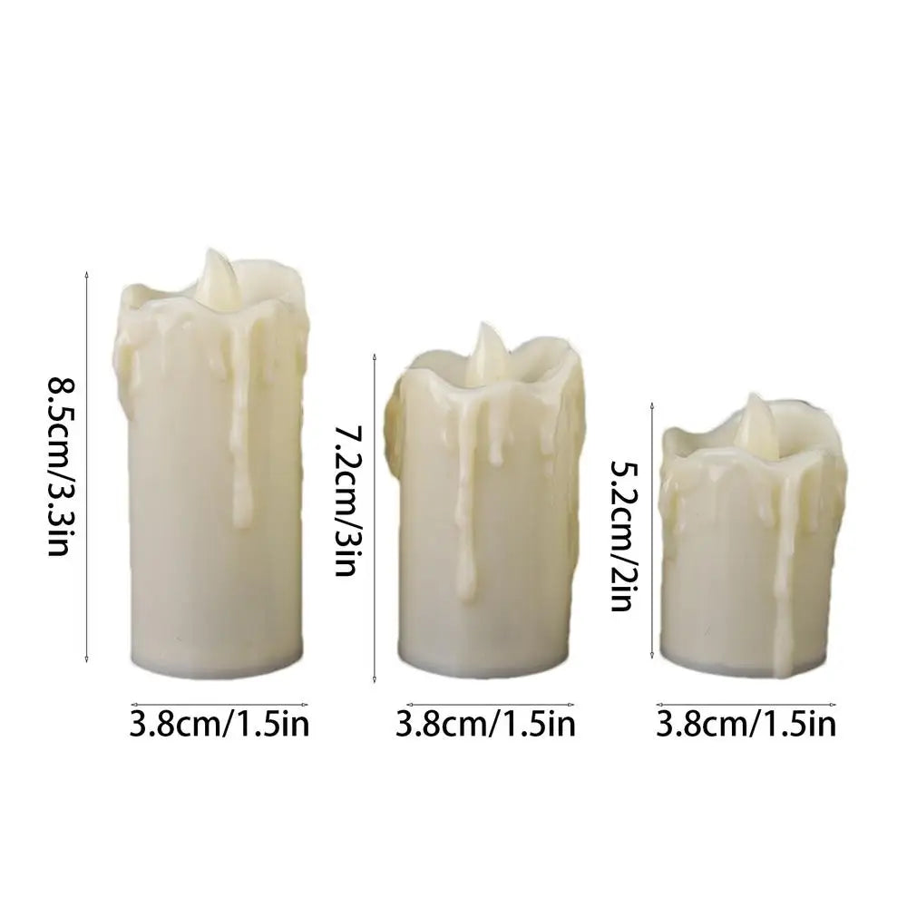 Flameless LED Candle Set – Realistic Battery-Operated Candles (Set of 3)