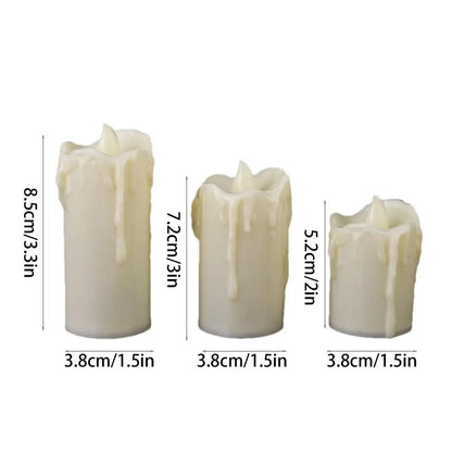 Flameless LED Candle Set – Realistic Battery-Operated Candles (Set of 3)