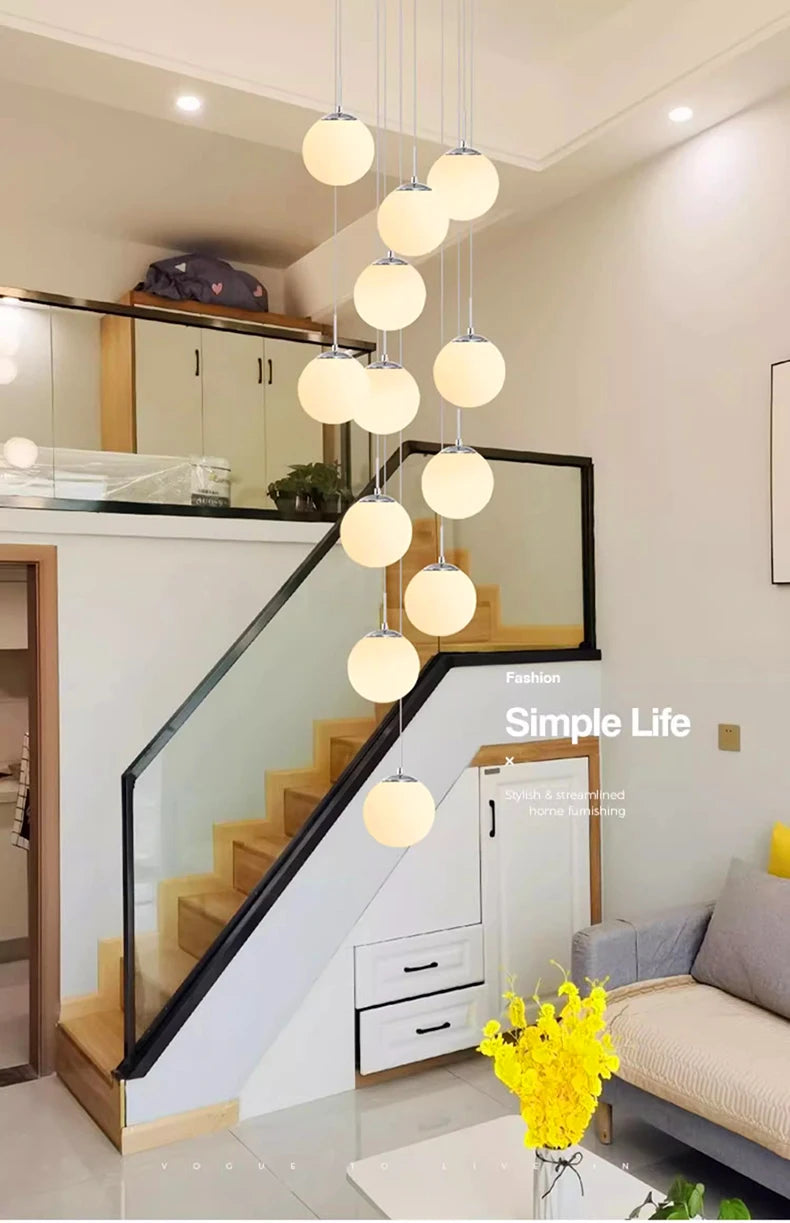 Nordic home decor dining room Pendant lamp lights indoor lighting stair lamp hanging light chandelier lamps for living room