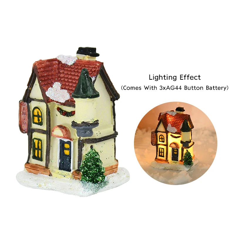 Christmas LED Light Wooden House