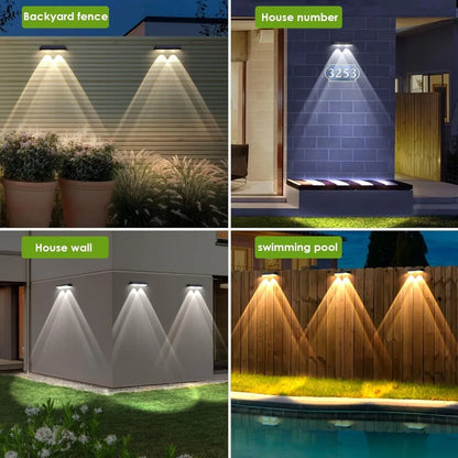 Solar Fence Lights – 3 Lighting Modes, IP65 Waterproof (8-Pack)