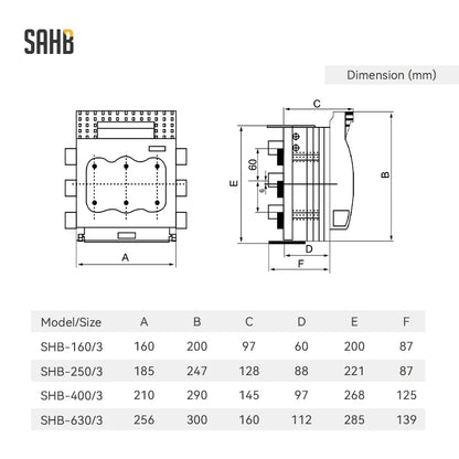 SAHB Solar PV Electrical Distribution Box – Waterproof IP65 with Fuse Isolator Switch