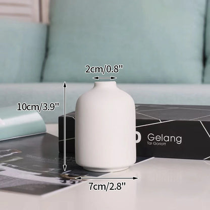 Modern Nordic Flower Vases INS Ceramic White Vase Flower Pot Vase for Home Living Room Interior Office Desktop Decor Crafts
