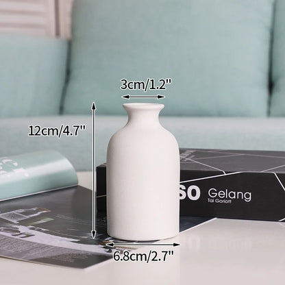 Modern Nordic Flower Vases INS Ceramic White Vase Flower Pot Vase for Home Living Room Interior Office Desktop Decor Crafts