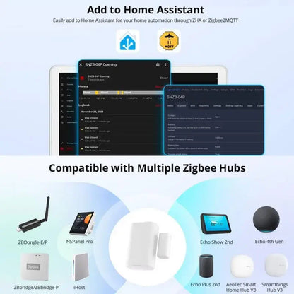SNZB-04P Zigbee Door & Window Sensor – Smart Home Security with eWeLink App