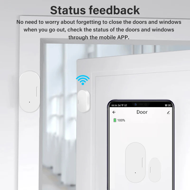 🚪 Tuya Zigbee 3.0 Smart Door & Window Sensor – Stay Secure, Stay Smart!