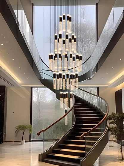 Modern home decoration crystal chandelier, stair Pendant lamp, living room Pendant lights, interior lighting