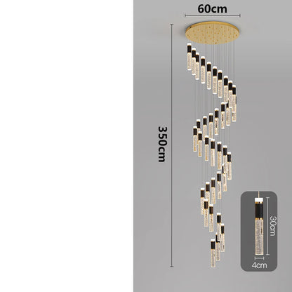 Modern home decoration crystal chandelier, stair Pendant lamp, living room Pendant lights, interior lighting