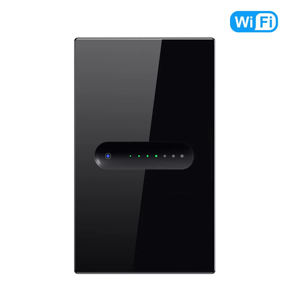 WiFi/Zigbee Smart Dimmer Switch – Touch Glass Panel, APP &amp; Voice Control (1/2 Gang)