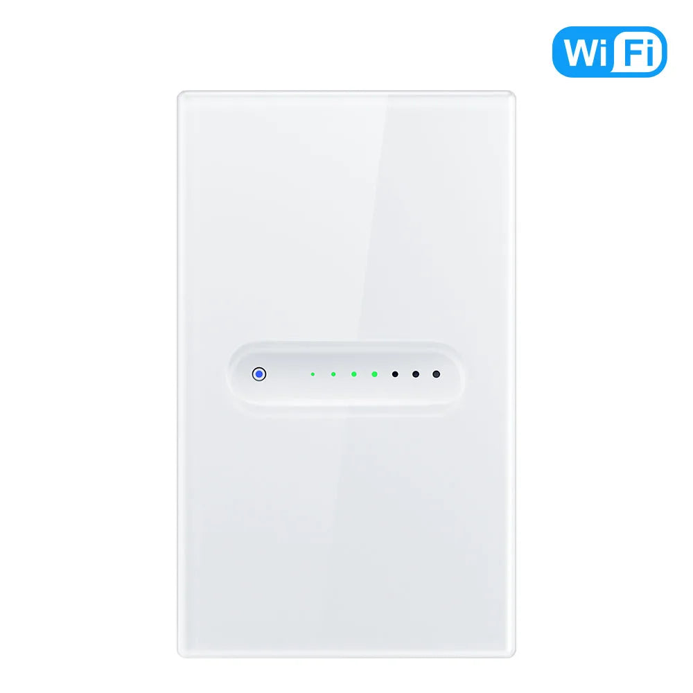 WiFi/Zigbee Smart Dimmer Switch – Touch Glass Panel, APP &amp; Voice Control (1/2 Gang)