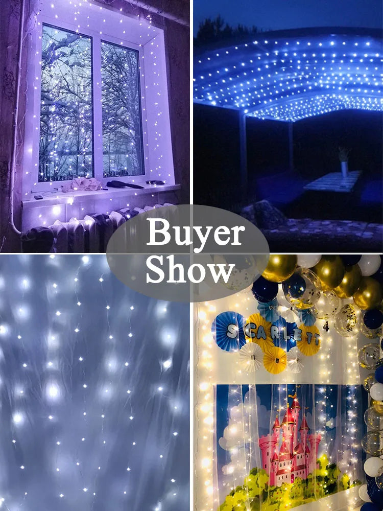 Christmas Lights LED  Curtain