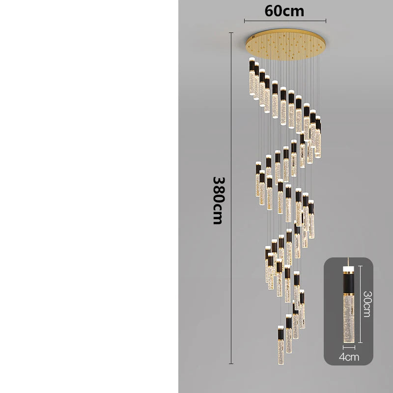 Modern home decoration crystal chandelier, stair Pendant lamp, living room Pendant lights, interior lighting