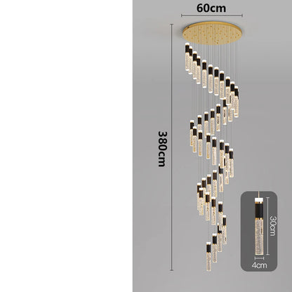 Modern home decoration crystal chandelier, stair Pendant lamp, living room Pendant lights, interior lighting