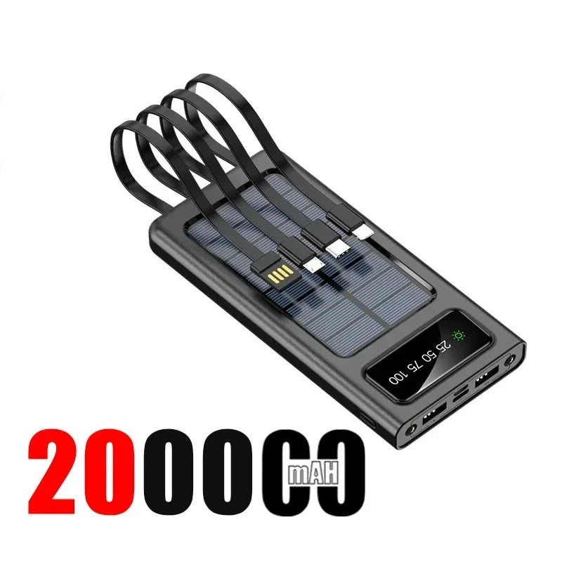 200000mAh Solar Power Bank – Super Fast Charging, Ultra High Capacity