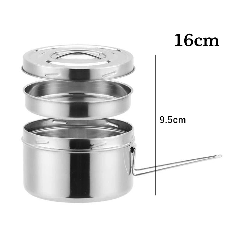 Thicken Stainless Steel Round Lunch Box