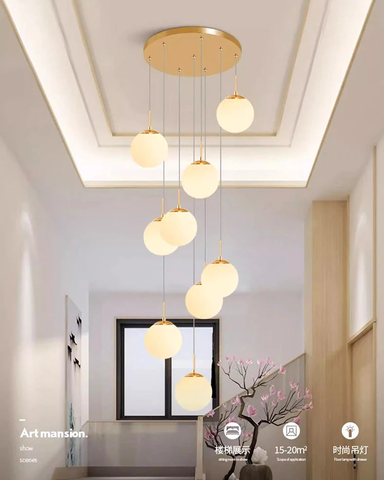 Nordic home decor dining room Pendant lamp lights indoor lighting stair lamp hanging light chandelier lamps for living room