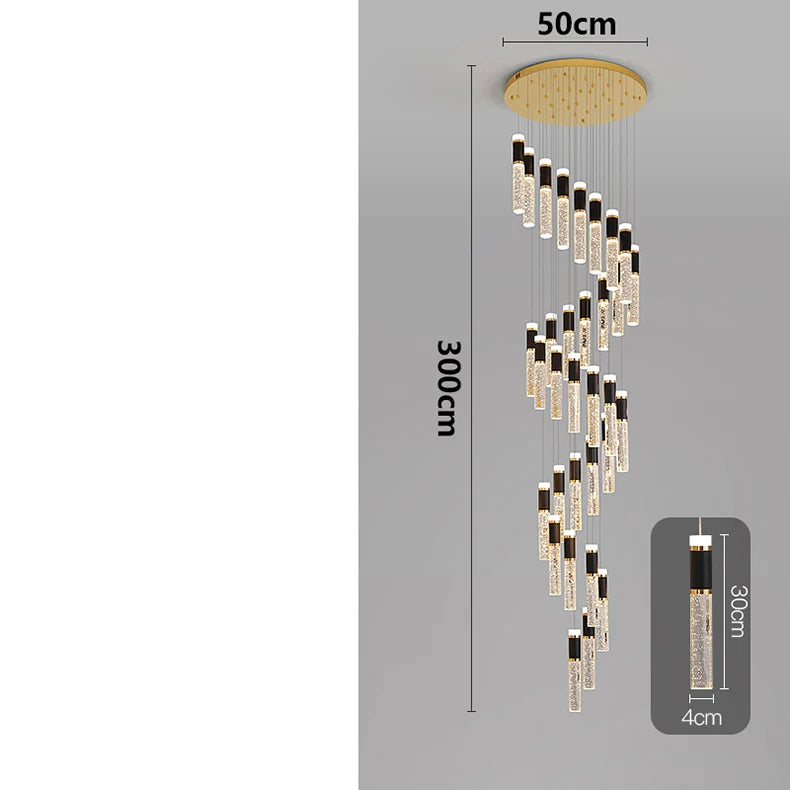 Modern home decoration crystal chandelier, stair Pendant lamp, living room Pendant lights, interior lighting